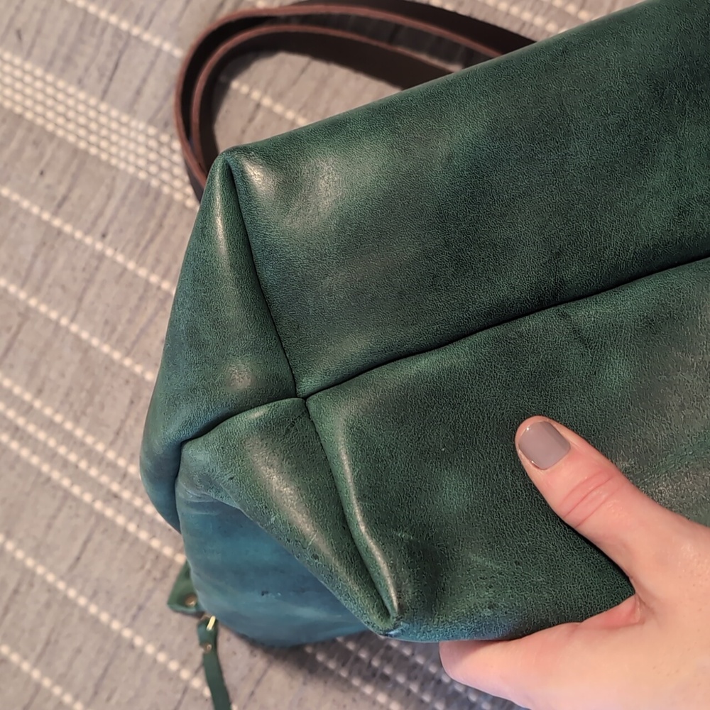 Portland Leather Oversized Zipper Tote - Surf - Picture 3 of 7